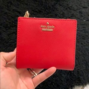 Kate Spade red bifold wallet